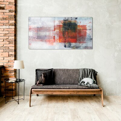 Abstract composition of colors Glass art print