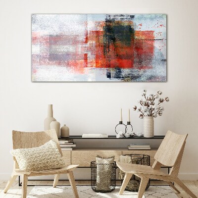 Abstract composition of colors Glass art print
