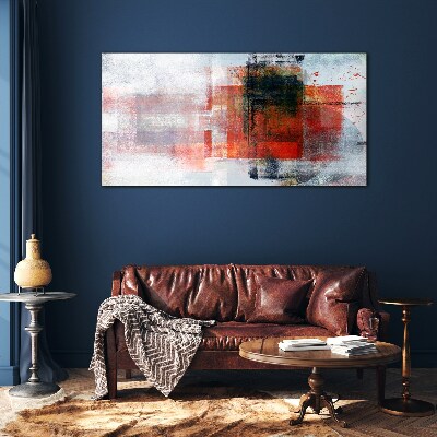 Abstract composition of colors Glass art print
