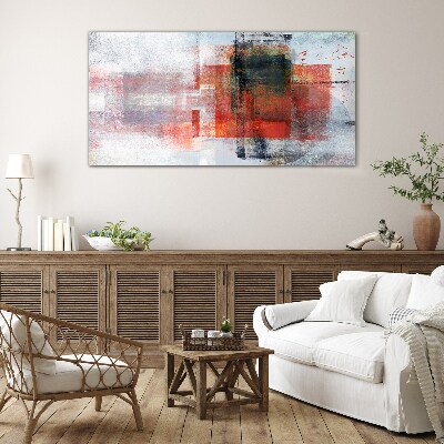 Abstract composition of colors Glass art print