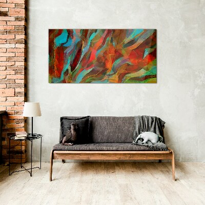 Painting abstraction Glass Print