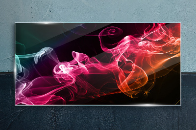Waves of colored fog Wall art on glass