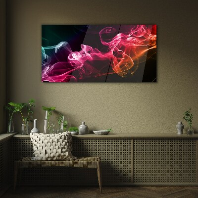 Waves of colored fog Wall art on glass