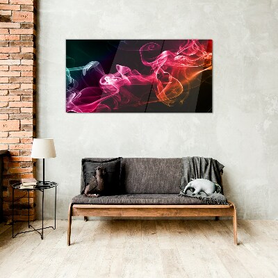 Waves of colored fog Wall art on glass