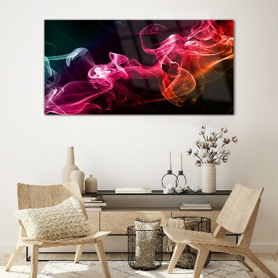 Waves of colored fog Wall art on glass