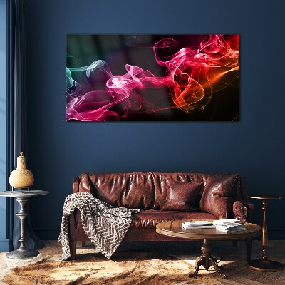 Waves of colored fog Wall art on glass