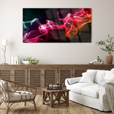 Waves of colored fog Wall art on glass