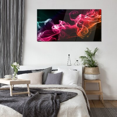 Waves of colored fog Wall art on glass