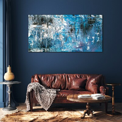 Painting abstraction Glass Print