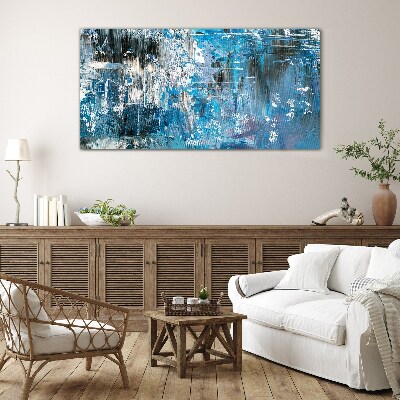 Painting abstraction Glass Print