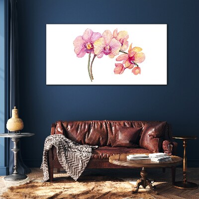 The floral beauty of orchids Glass art print