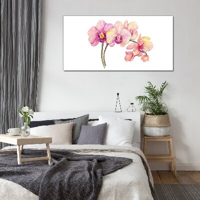 The floral beauty of orchids Glass art print