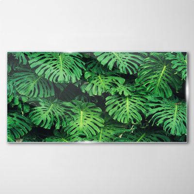 Tropical Leaf Mosaic Glass art print