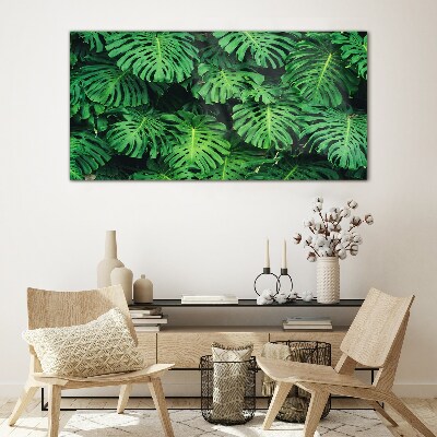 Tropical Leaf Mosaic Glass art print