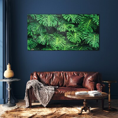 Tropical Leaf Mosaic Glass art print