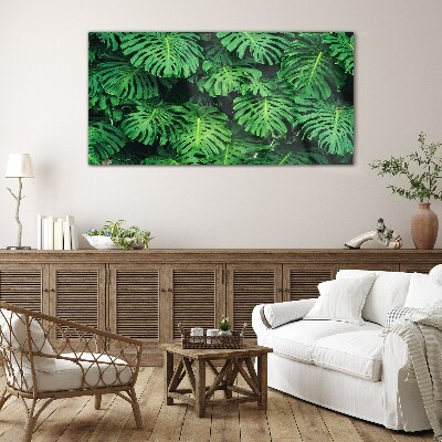 Tropical Leaf Mosaic Glass art print