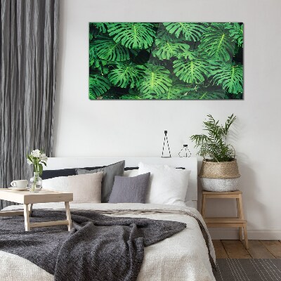 Tropical Leaf Mosaic Glass art print