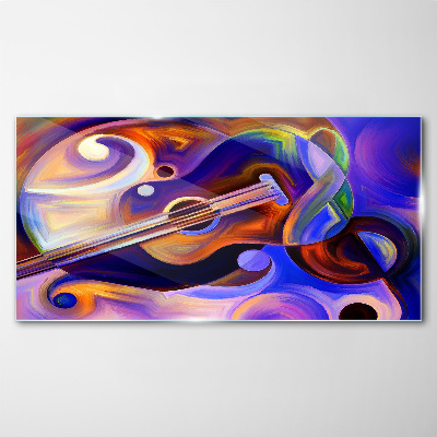 Musical harmony in colors Wall art on glass