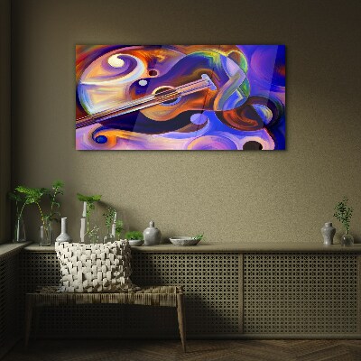 Musical harmony in colors Wall art on glass