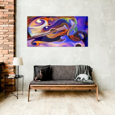 Musical harmony in colors Wall art on glass