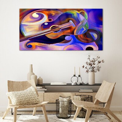 Musical harmony in colors Wall art on glass