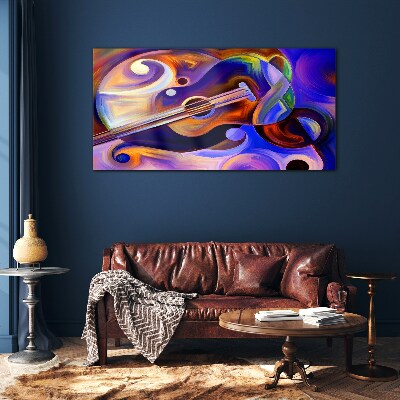 Musical harmony in colors Wall art on glass