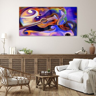 Musical harmony in colors Wall art on glass