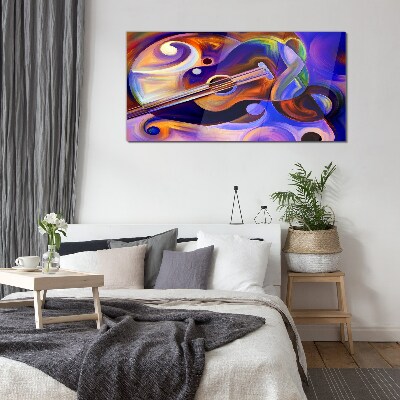Musical harmony in colors Wall art on glass