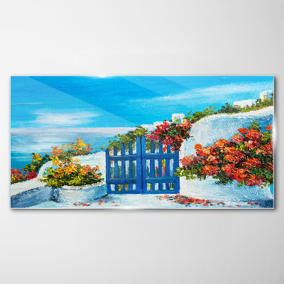 Gate to paradise Glass art print