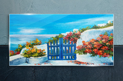 Gate to paradise Glass art print