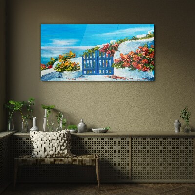 Gate to paradise Glass art print