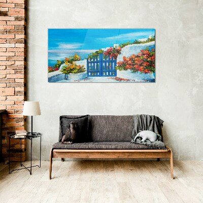 Gate to paradise Glass art print