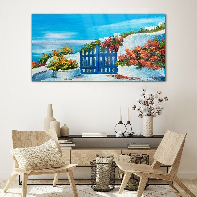 Gate to paradise Glass art print