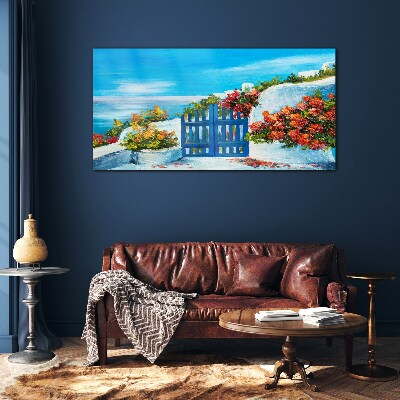 Gate to paradise Glass art print