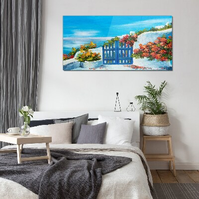 Gate to paradise Glass art print
