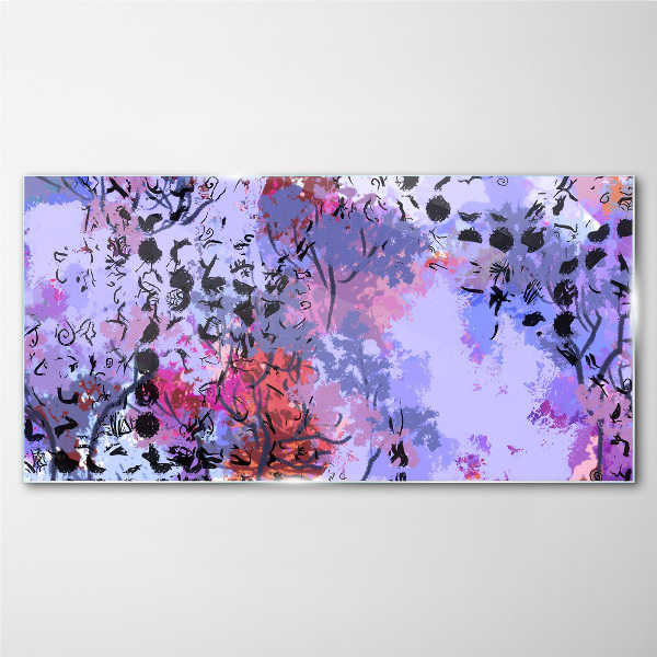 Abstract landscape with a Japanese accent Wall art on glass