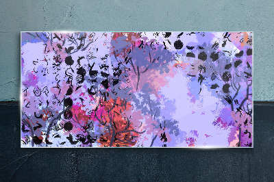 Abstract landscape with a Japanese accent Wall art on glass