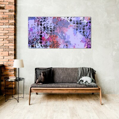 Abstract landscape with a Japanese accent Wall art on glass