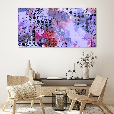 Abstract landscape with a Japanese accent Wall art on glass