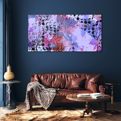 Abstract landscape with a Japanese accent Wall art on glass