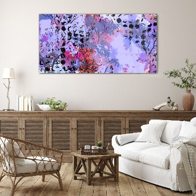 Abstract landscape with a Japanese accent Wall art on glass