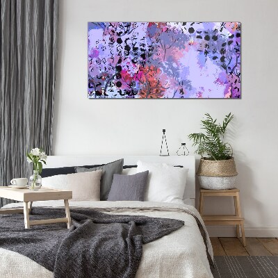 Abstract landscape with a Japanese accent Wall art on glass