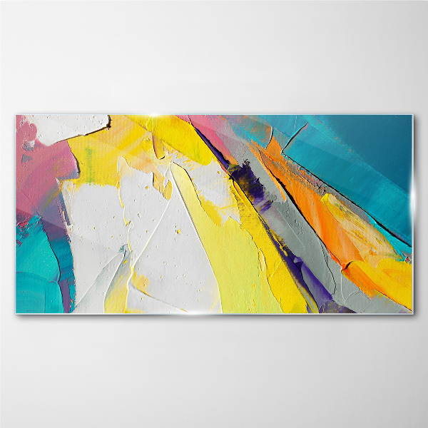 Painting abstraction Glass Print