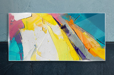 Colors in motion Wall art on glass