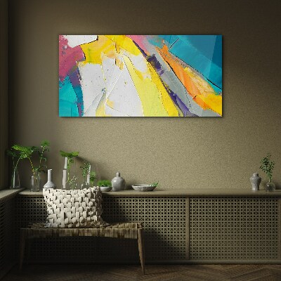 Colors in motion Wall art on glass