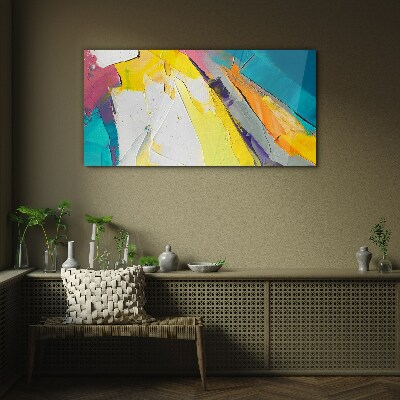 Painting abstraction Glass Print