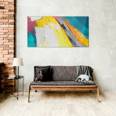 Colors in motion Wall art on glass