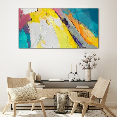 Painting abstraction Glass Print