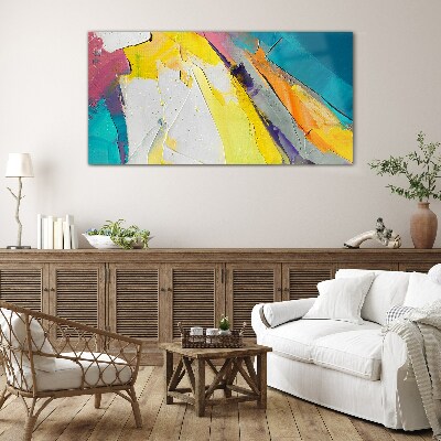 Colors in motion Wall art on glass