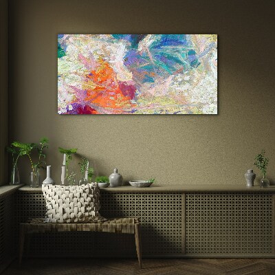 Modern abstraction Glass Print